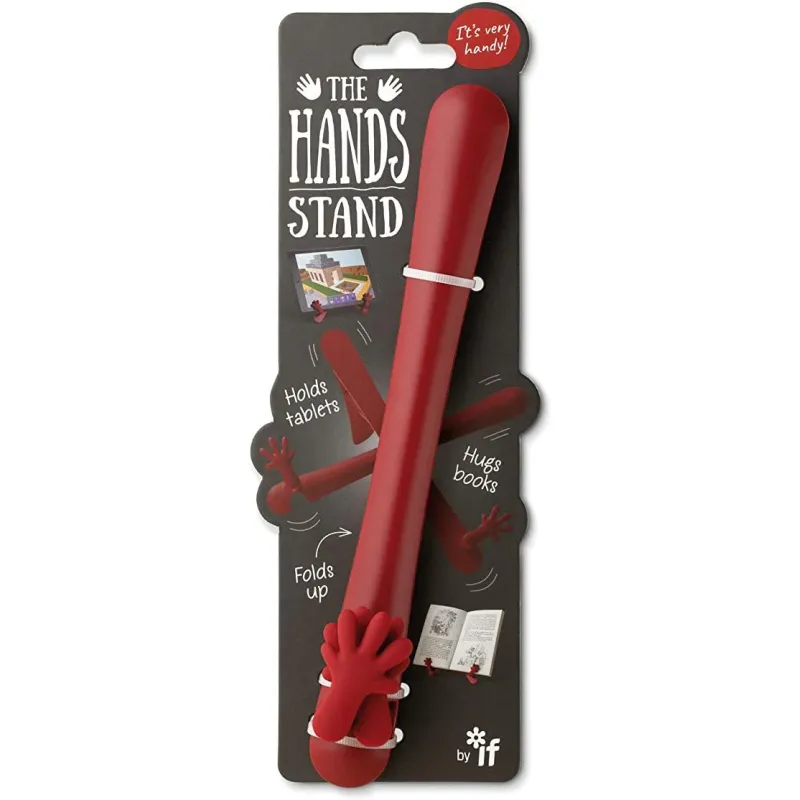 If The Hands Stand - Hands Free Reading Tablet And Book Holder - Scarlet