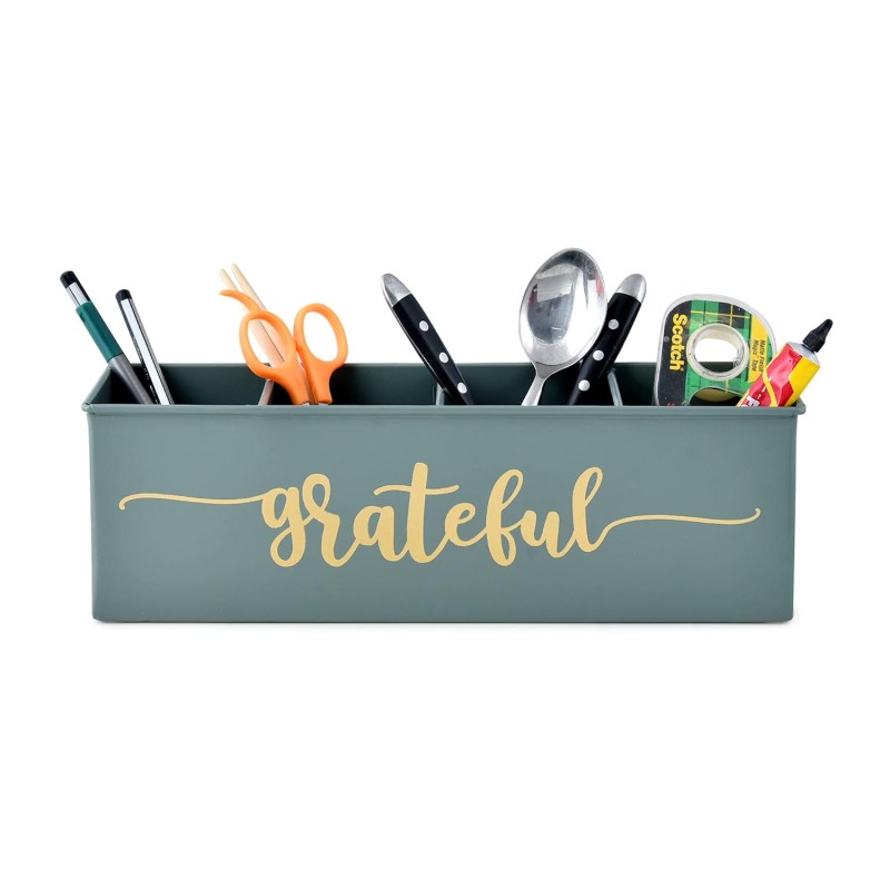 Gratefulstationary Green Desk Organizer