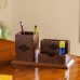 Hand Carved Desk Organizer