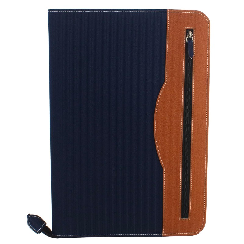 Leatherette Front Zipper Folder