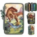 Dino World Triple Pencil Case Led