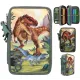 Dino World Triple Pencil Case Led