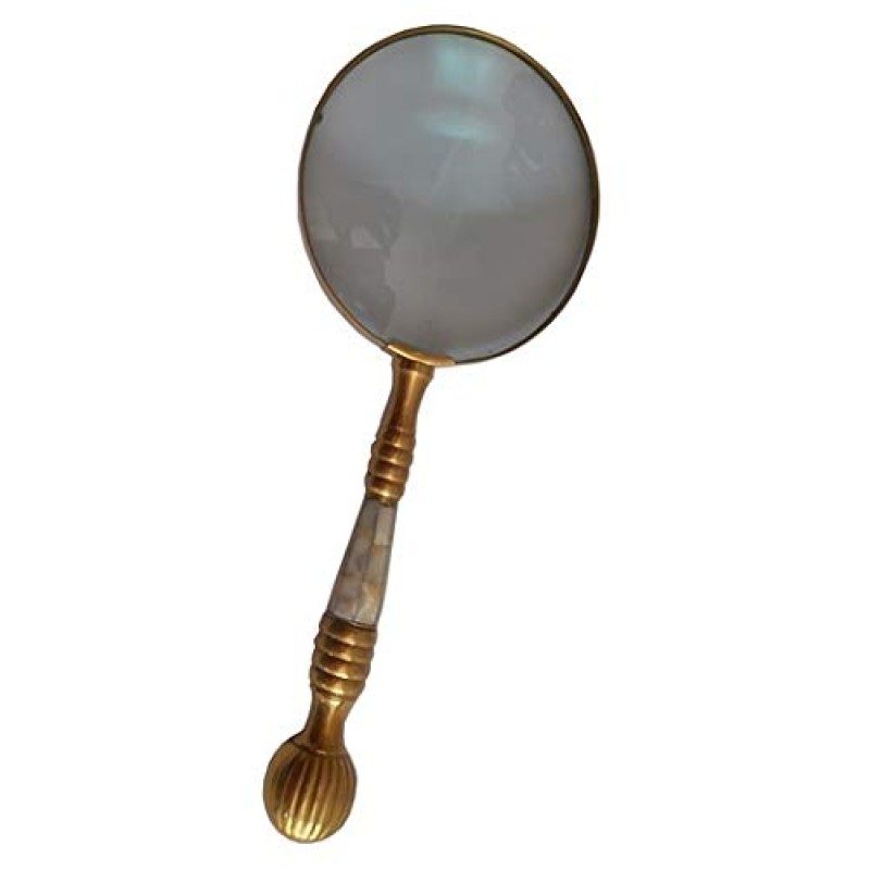 Round Glass Brass Magnifier